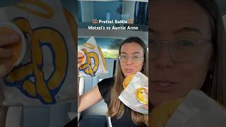 Pretzel Battle Wetzel’s vs Auntie Anne auntieannes wetzel pretzels ihopeyourhungry tastetest [upl. by Hitt307]