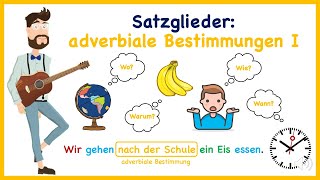 Satzglieder Adverbiale Bestimmungen 1 erkennen und erfragen  kurz amp knackig  Deutsch [upl. by Gemperle404]