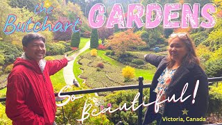 THE BUTCHART GARDENS I So Beautiful  Victoria British Columbia Canada [upl. by Aryaz]