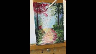 Pintando paisaje de medio dia art pinturaacrilica acrylicpainting [upl. by Vacuva]