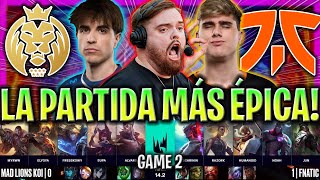 IBAI CASTEA LA PARTIDA MÁS ÉPICA😱  FNC vs MDK GAME 2 LEC INVIERNO PLAYOFFS 2024 ESPAÑOL LVP [upl. by Aened]