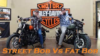 STREET BOB VS FAT BOB  2021  HARLEY DAVIDSON  BAJA ORANGE ON VIVID BLACK  DEADWOOD GREEN [upl. by Shaughnessy]