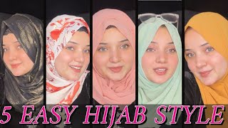 How to wear hijab a few very basic styles 🧕🏻 EASY HIJAB TUTORIAL EVERYDAY STYLE BY RABEECA KHAN😍 [upl. by Gilles869]