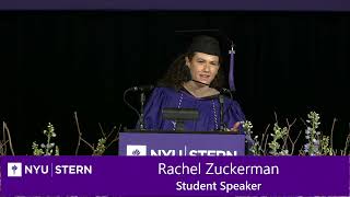 Rachel Zuckerman  NYU Stern Graduate Class of 2022 Convocation [upl. by Ferd45]