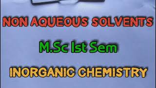 Lecture 01  Introduction to Non Aqueous Solvents role of solvents and types of Solvents [upl. by Sigmund]