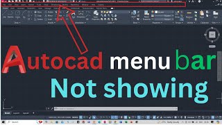 autocad not showing menu bar  autocad how to show menu bar [upl. by Berkie]