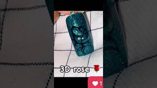 3D rose 🌹 nailart nailpolish nail youtubeshorts youtube youtubechannel [upl. by Tiphane]