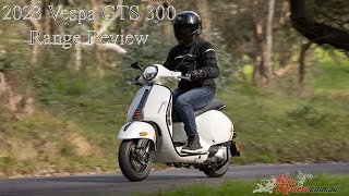 2023 Vespa GTS 300 Range Review [upl. by Anillehs919]