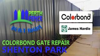 Colorbond Gate Repair  PERTH FENCE [upl. by Attenyt]