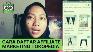 cara daftar affiliate marketing tokopedia  tokopedia by me [upl. by Hubing703]