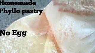 Homemade phyllo pastry recipe  Homemade filo sheets recipe  perfect phyllo sheets recipe [upl. by Morrill744]