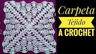 Cómo Tejer ésta linda Carpeta a Ganchillo paso a pasoCuadrado Tejido a CrochetCrochet Tutorial [upl. by Ailegnave111]