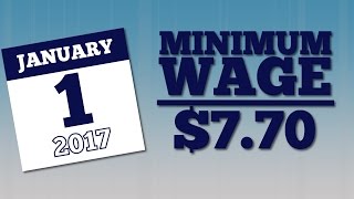 Labor Update 2017 Minimum Wage Change [upl. by Llerrud]