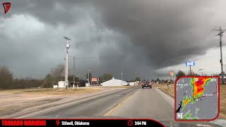 Chasing A PDS Tornado Warning In Oklahoma  Live As It Happened  11424 [upl. by Pitarys17]