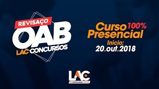 Curso Presencial  Revisaço OAB MT 2018  1ª Fase [upl. by Geneva279]