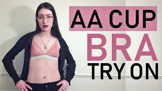 Best Bras For Small Breasts  AA Cup Bra Try On [upl. by Yadrahc]