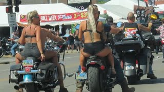 Bikers in the Heat at Sturgis Motorcycle Rally Bike Week [upl. by Ahtrim]