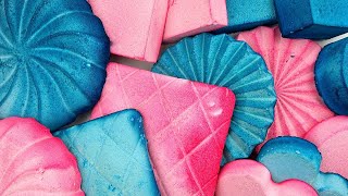 Dyed chalk★COLORED GYM CHALK★Crispy powder★Compilation set★Oddly satisfying video★ [upl. by Portie]