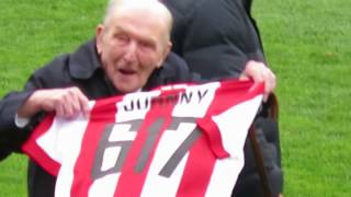 George Jonhnny Johnson receives a heros welcome at Lincoln City Fc [upl. by Ayinat721]