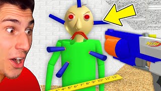 I Hunted Baldi With A NERF GUN  Baldis Basics [upl. by Aisinoid]