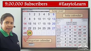 Gregorian and Saka Calendar  Difference  Almanac  Class 4  CBSE  NCERT  ICSE [upl. by Hairabez]