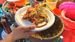 GREEN PAPAYA SALAD RECIPE  BEST THAI PAPAYA SALAD  SOM TUM  STREET FOOD PAPAYA SALAD [upl. by Eugenides508]