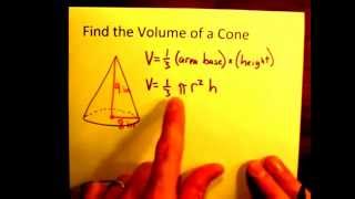 How to Calculate the Volume of a Cone [upl. by Nonohcle]