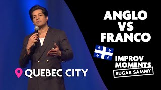 Sugar Sammy Anglo VS Franco à Québec [upl. by Odlavu480]