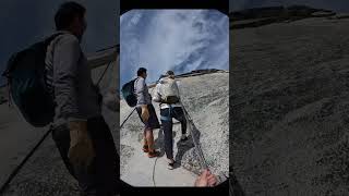 Hike The Half Dome Cables With Us halfdome hikingadventures yosemitevalley [upl. by Berton]