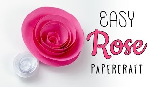 Easy Papercraft Rose Swirl Tutorial  DIY  Paper Kawaii [upl. by Lanuk159]