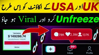 How To Unfreeze UK And Usa TikTok Account 2024 [upl. by Soilisav]