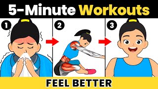 5 Minute LOW INTENSITY Workout During Periods or When Sick at Home [upl. by Dur]