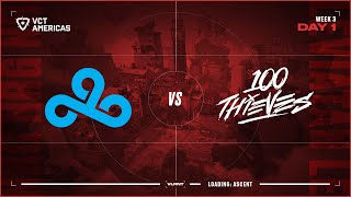 C9 vs 100T  VCT Americas Stage 1  W3D1  Map 1 [upl. by Stoops274]