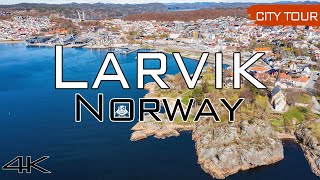 Larvik Norway  City Tour amp Drone 4k [upl. by Ashia]