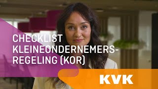 Checklist kleineondernemersregeling KOR  KVK [upl. by Malcah409]