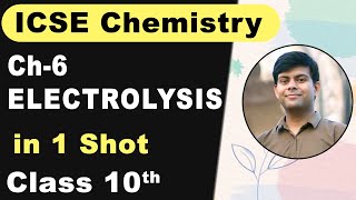 Ch6 Electrolysis  1 Shot  ICSE Chemistry Class 10th [upl. by Yttiy85]