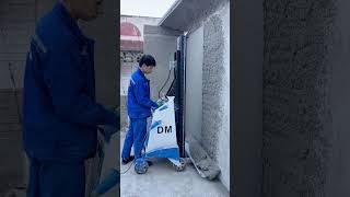 plastering rendering machine plasteringwork [upl. by Korrie656]