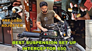 Suspension upgrade 🔥 interceptor 650 lowest price and watch this before upgrading suspension [upl. by Imailiv284]