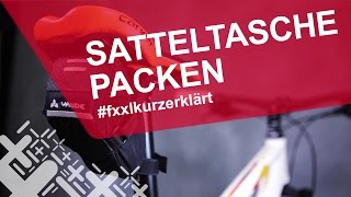 Satteltasche packen und am Fahrrad anbringen  fxxlkurzerklärt [upl. by Judenberg]