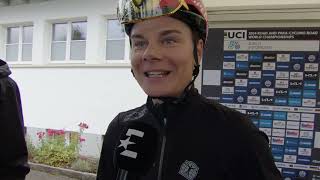 Lotte Kopecky  Interview at the start  World Championships Road Race Zürich 2024 [upl. by Idur]