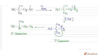 When neopentyl alcohol is heated with an acid  it slowly converted into an 85  15 mixture of a [upl. by Eldredge]