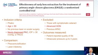 Early lens extractions in primary angle closure glaucoma PACG [upl. by Nal]