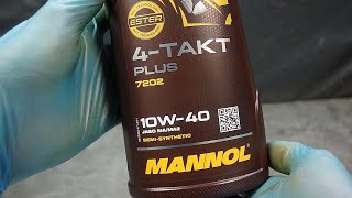 Mannol 4Takt Plus 10W40 7202 What does the original engine oil look like [upl. by Macdonald242]