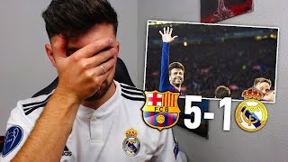 REACCIONES DE UN HINCHA AL CLÁSICO  FC BARCELONA 51 REAL MADRID [upl. by Meara]