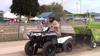 Unbelievable ATV vs tractor pulling sled How will this turn out Aberfoyle 2024 [upl. by Enialed598]