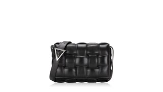 Bottega Veneta Nappa Maxi Intrecciato Padded Cassette Crossbody Black [upl. by Elagiba]