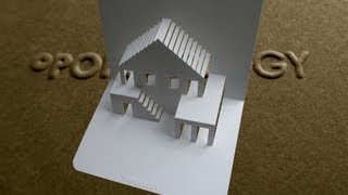 Pop Up House Card 3 Tutorial  Origamic Architecture [upl. by Vinaya]