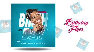 how to create Birthday Flyer Design in pixelLab  pixellab tutorial 2023 Jhex Graphics [upl. by Trenna]