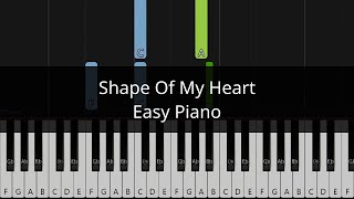 Shape Of My Heart Backstreet Boys  Easy Piano Tutorial [upl. by Etep]