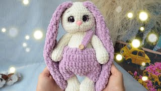 Crochet bunny plush toy in removable shorts [upl. by Raddatz]